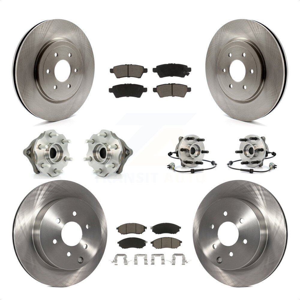 [Avant + Arrière] Kit d'ensemble roulement de roue et moyeu pour 2008-2012 Nissan Pathfinder 4WD avec 5.6L KBB-119419 par Transit Auto