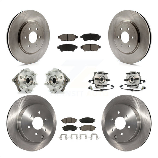 [Avant + Arrière] Kit d'ensemble roulement de roue et moyeu pour 2008-2012 Nissan Pathfinder 4WD avec 5.6L KBB-119419 par Transit Auto