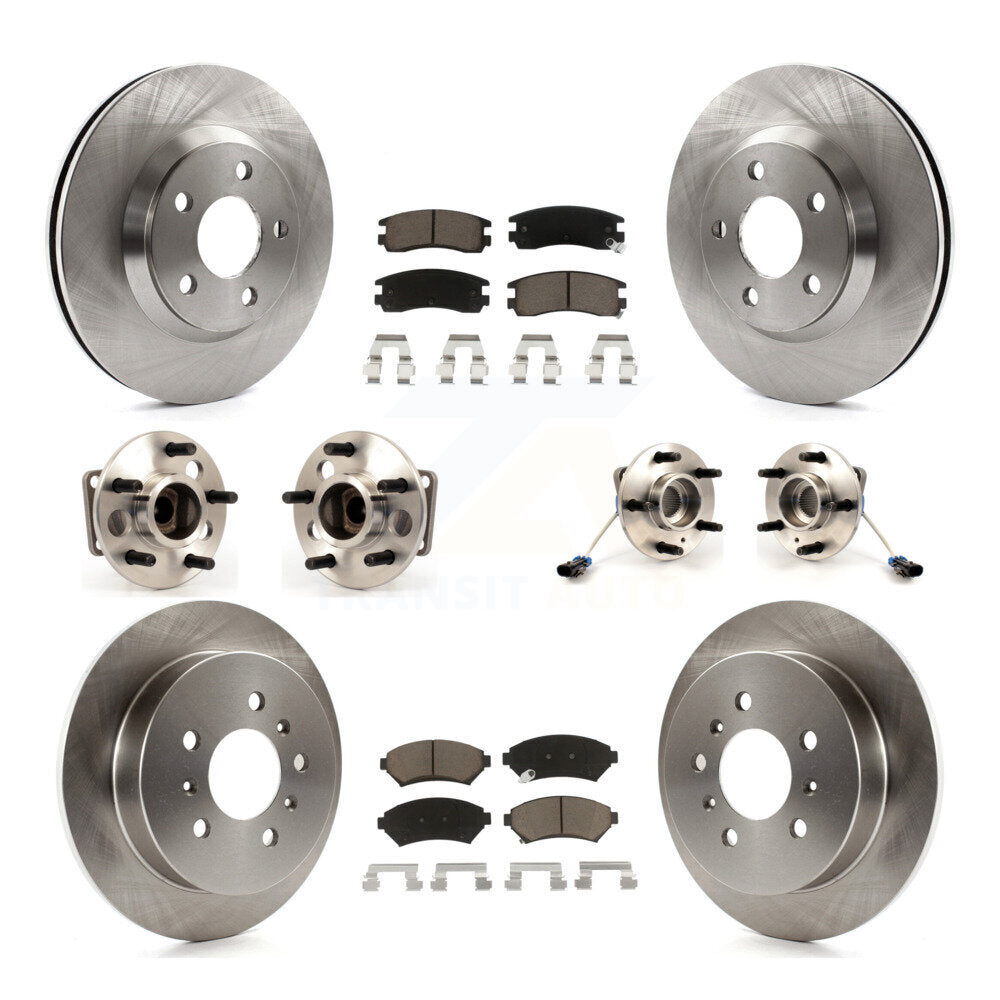 [Avant + Arrière] Kit d'ensemble roulement de roue et moyeu pour 2005 Chevrolet Impala Monte Carlo From Chassis/VIN #59143076 4-Wheel ABS KBB-119427