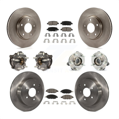 [Avant + Arrière] Kit d'ensemble roulement de roue et moyeu pour 2016 Nissan Pathfinder 4WD From 11 15 KBB-119446 par Transit Auto