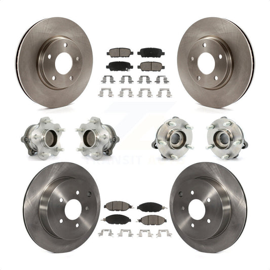 [Avant + Arrière] Kit d'ensemble roulement de roue et moyeu pour 2016 Nissan Pathfinder FWD From 11 15 KBB-119447 par Transit Auto