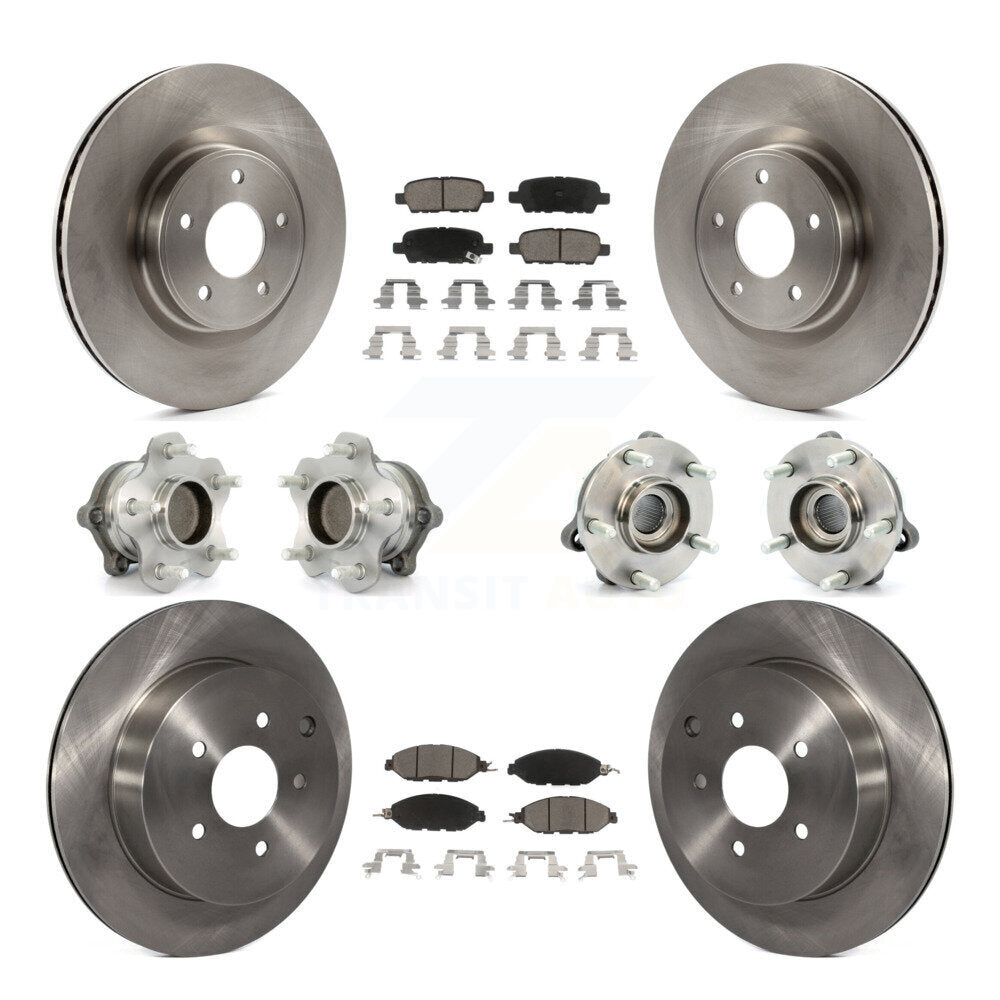 [Avant + Arrière] Kit d'ensemble roulement de roue et moyeu pour Nissan Pathfinder Murano INFINITI QX60 JX35 FWD KBB-119449