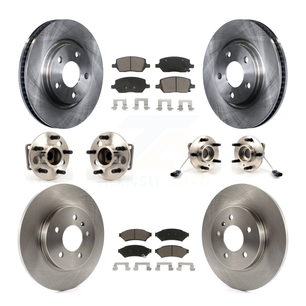 [Avant + Arrière] Kit d'ensemble roulement de roue et moyeu pour 2005 Chevrolet Uplander Buick Terraza 4 Hole Rectangular Flange FWD KBB-119459