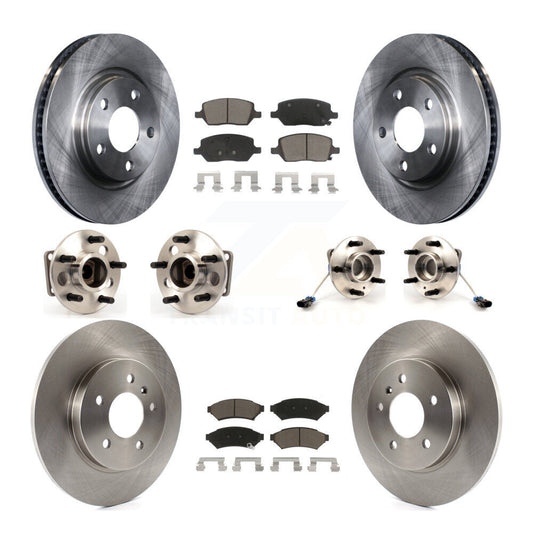 [Avant + Arrière] Kit d'ensemble roulement de roue et moyeu pour 2005 Chevrolet Uplander Buick Terraza 4 Hole Rectangular Flange FWD KBB-119459