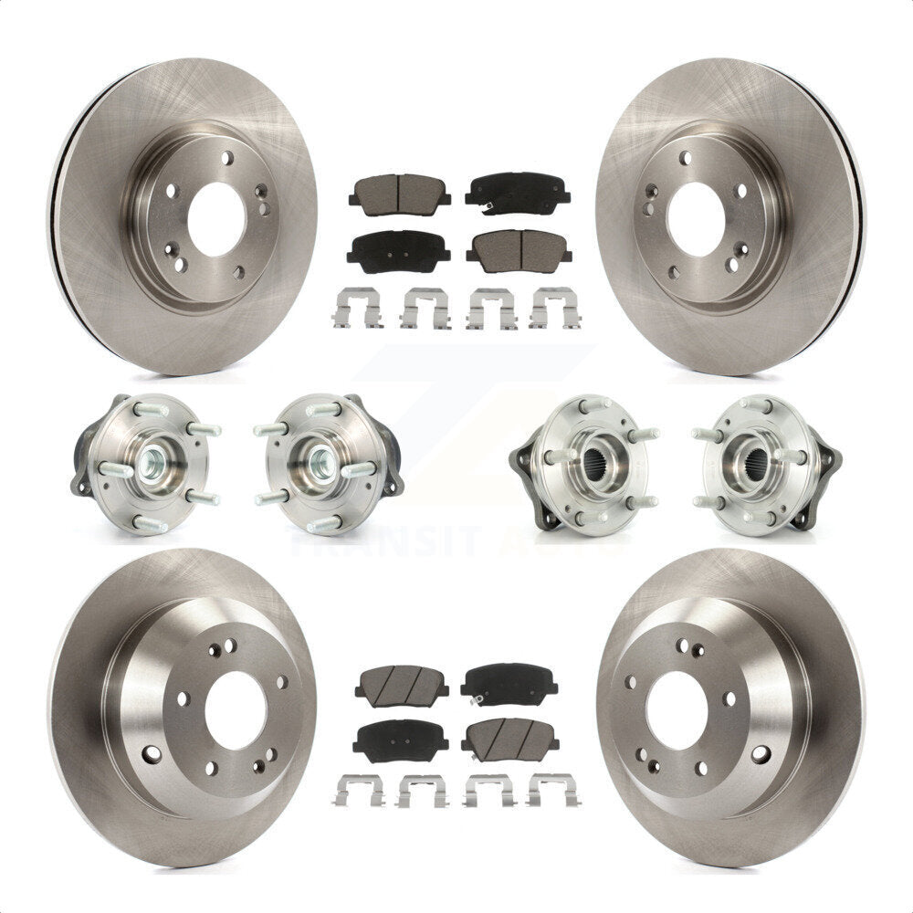 [Avant + Arrière] Kit d'ensemble roulement de roue et moyeu pour Kia Sorento Hyundai Santa Fe avec ABS Brakes FWD KBB-119462 par Transit Auto