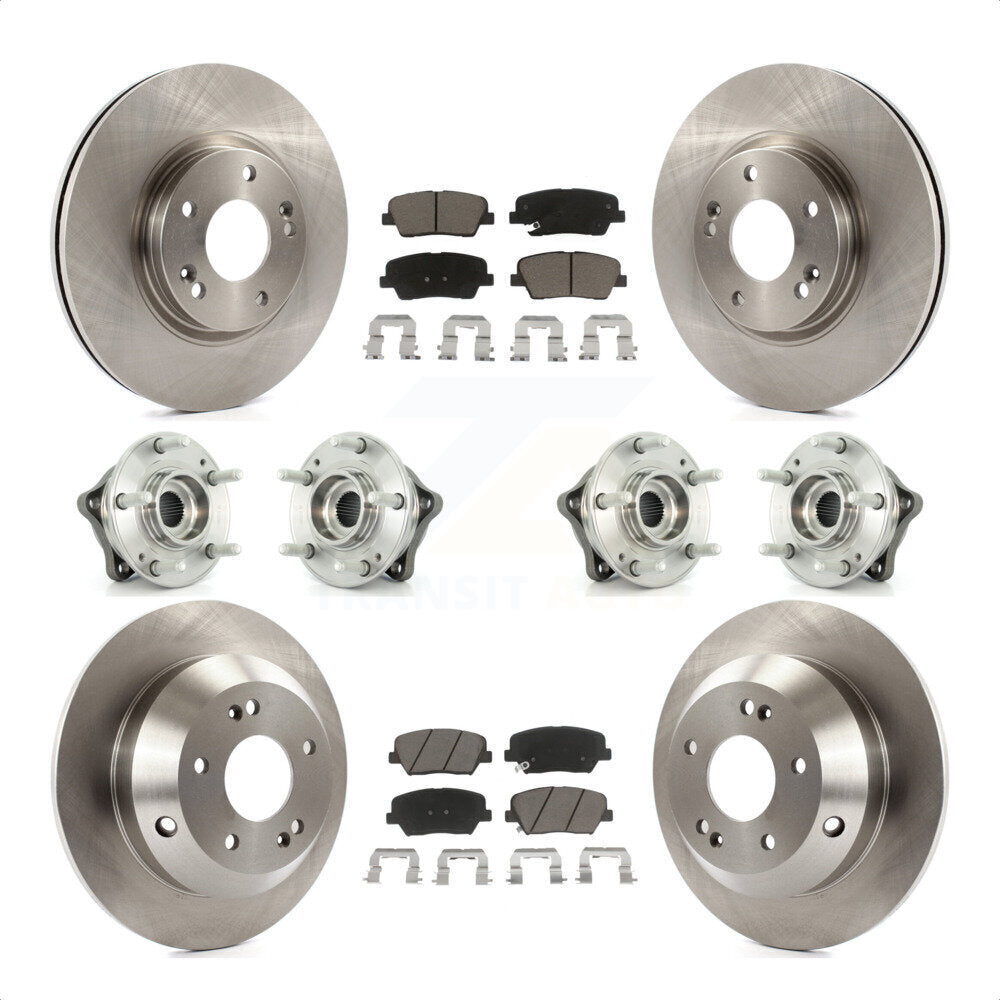 [Avant + Arrière] Kit d'ensemble roulement de roue et moyeu pour Kia Sorento Hyundai Santa Fe avec ABS Brakes AWD KBB-119463 par Transit Auto