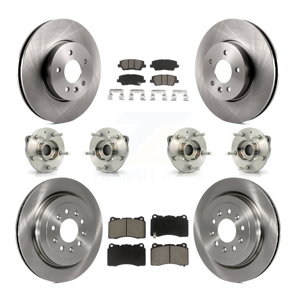 [Avant + Arrière] Kit d'ensemble roulement de roue et moyeu pour 2013-2015 Cadillac ATS AWD avec 321mm Diameter Rotor KBB-119464