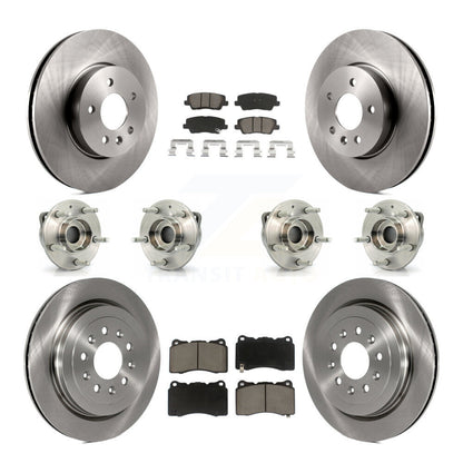 [Avant + Arrière] Kit d'ensemble roulement de roue et moyeu pour 2013-2015 Cadillac ATS AWD avec 321mm Diameter Rotor KBB-119464