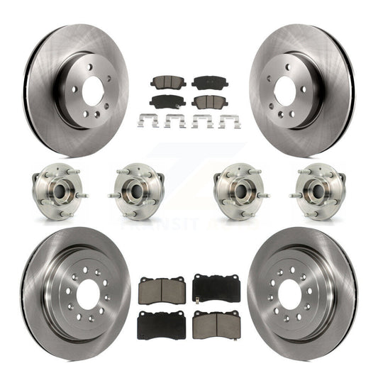 [Avant + Arrière] Kit d'ensemble roulement de roue et moyeu pour 2013-2015 Cadillac ATS AWD avec 321mm Diameter Rotor KBB-119464
