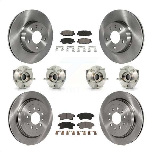 [Avant + Arrière] Kit d'ensemble roulement de roue et moyeu pour 2013-2015 Cadillac ATS AWD avec 300mm Diameter Rotor KBB-119465 par Transit Auto