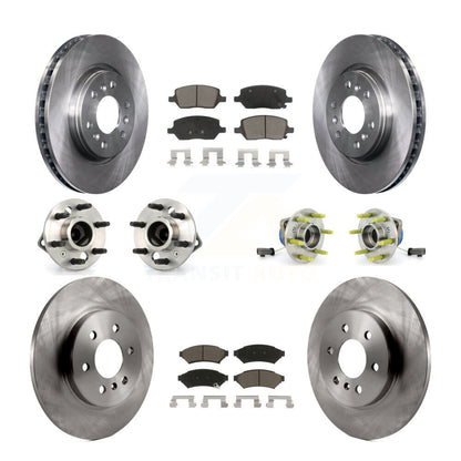 [Avant + Arrière] Kit d'ensemble roulement de roue et moyeu pour Chevrolet Uplander Pontiac Montana Buick Terraza Saturn Relay 4 Hole Rectangular Flange KBB-119471