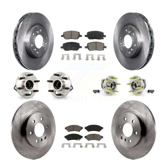 [Avant + Arrière] Kit d'ensemble roulement de roue et moyeu pour Chevrolet Uplander Pontiac Montana Buick Terraza Saturn Relay 4 Hole Rectangular Flange KBB-119471