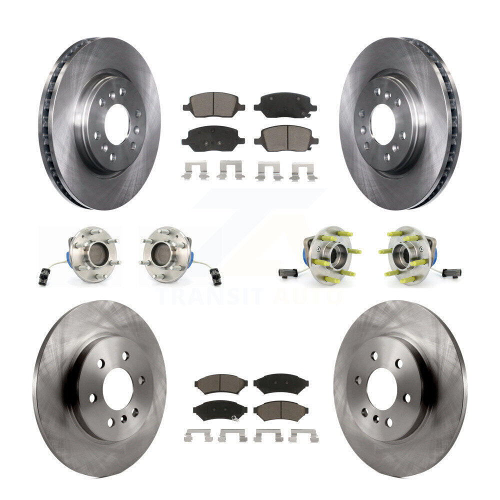 [Avant + Arrière] Kit d'ensemble roulement de roue et moyeu pour Chevrolet Uplander Buick Terraza Pontiac Montana 3 Hole Triangular Flange KBB-119472