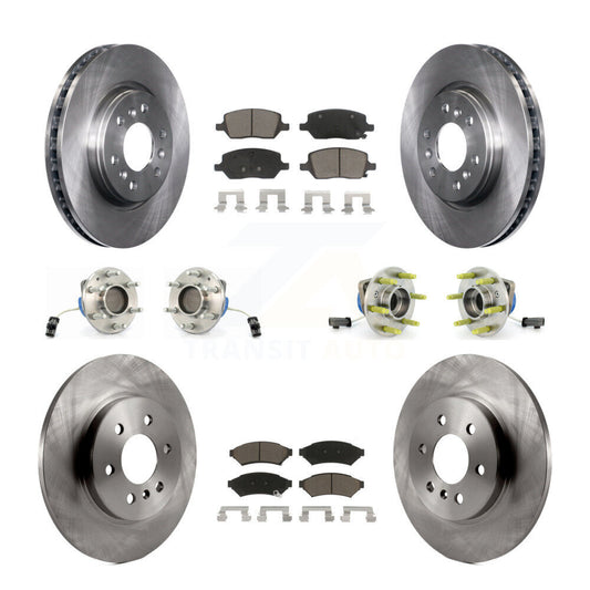 [Avant + Arrière] Kit d'ensemble roulement de roue et moyeu pour Chevrolet Uplander Buick Terraza Pontiac Montana 3 Hole Triangular Flange KBB-119472