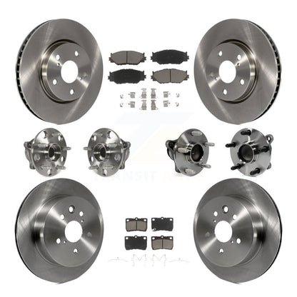 [Avant + Arrière] Kit d'ensemble roulement de roue et moyeu pour 2010-2013 Lexus IS250 C avec RWD Vehicles Built Canadian Market KBB-119493