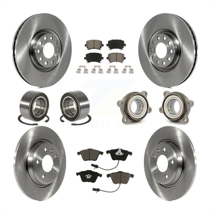 [Avant + Arrière] Kit d'ensemble roulement de roue et moyeu pour 2009 Audi A4 Quattro Convertible avec 300mm Diameter Rotor KBB-119646 par Transit Auto