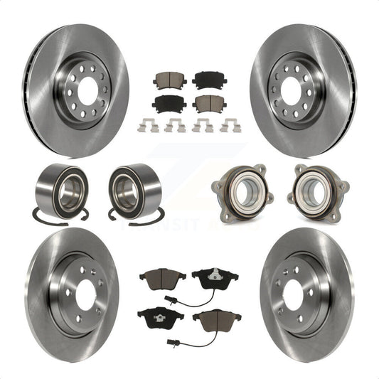 [Avant + Arrière] Kit d'ensemble roulement de roue et moyeu pour 2009 Audi A4 Quattro Convertible avec 300mm Diameter Rotor KBB-119646 par Transit Auto