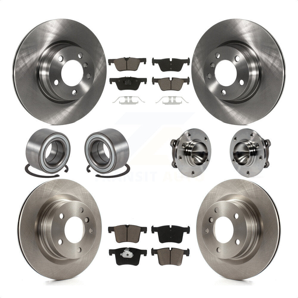 [Avant + Arrière] Kit d'ensemble roulement de roue et moyeu pour 2012 BMW 328i Sedan avec 2.0L sans Blue Painted Calipers KBB-119720 par Transit Auto
