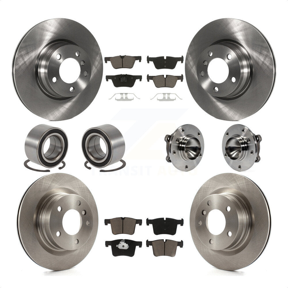 [Avant + Arrière] Kit d'ensemble roulement de roue et moyeu pour 2012 BMW 328i Coupe avec 2.0L sans Blue Painted Calipers KBB-119722 par Transit Auto