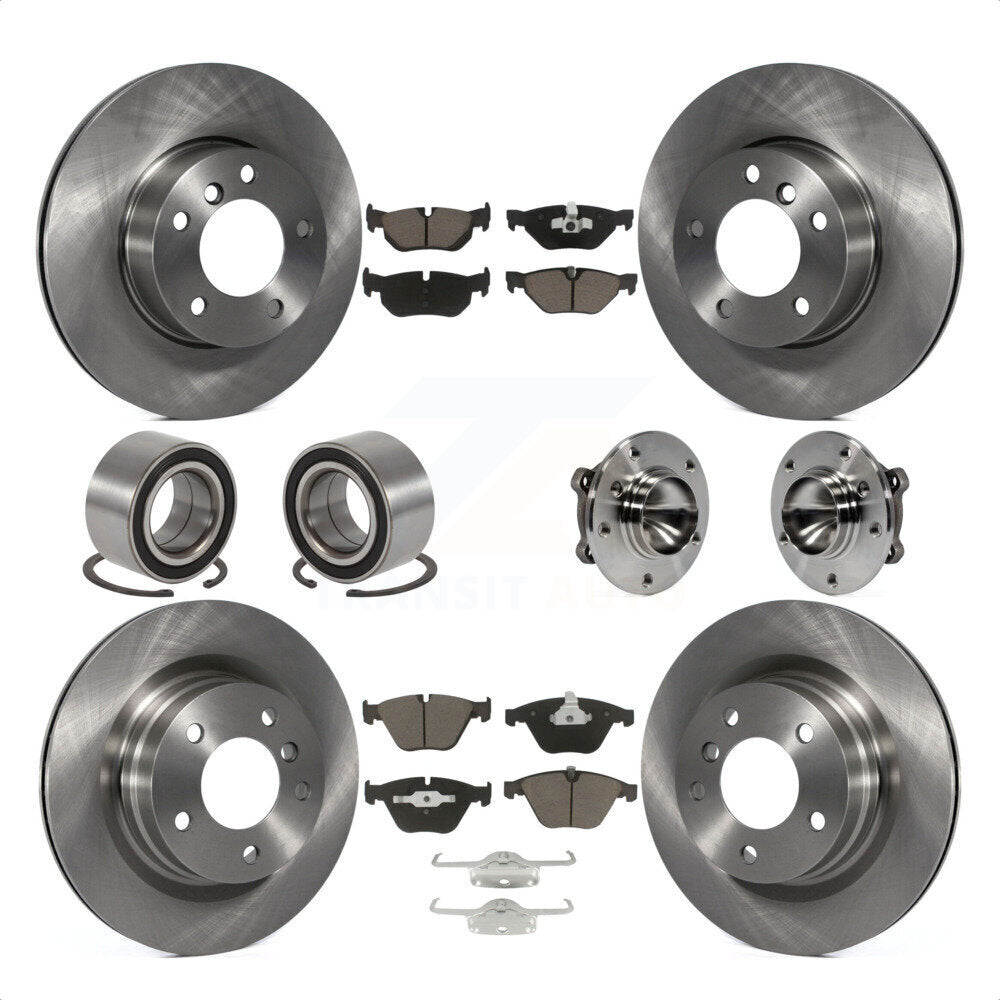 [Avant + Arrière] Kit d'ensemble roulement de roue et moyeu pour 2007 BMW 323i avec 312mm Diameter Rotor KBB-119725 par Transit Auto