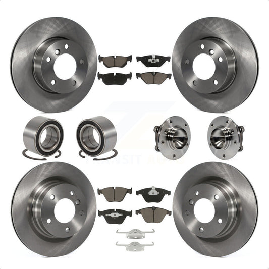 [Avant + Arrière] Kit d'ensemble roulement de roue et moyeu pour 2007 BMW 323i avec 312mm Diameter Rotor KBB-119725 par Transit Auto