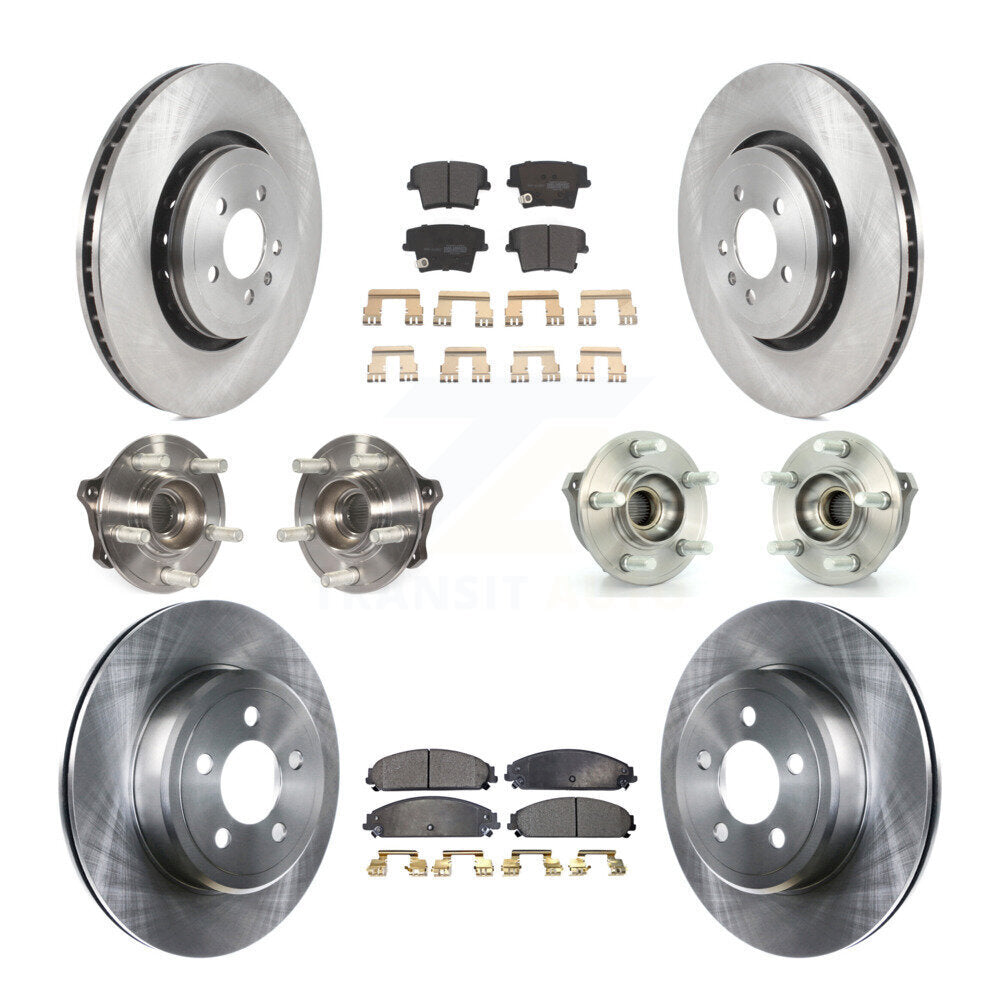 [Avant + Arrière] Kit d'ensemble roulement de roue et moyeu pour 2015-2018 Dodge Charger AWD avec 3.6L avec 355mm Diameter Rotor KBB-119753