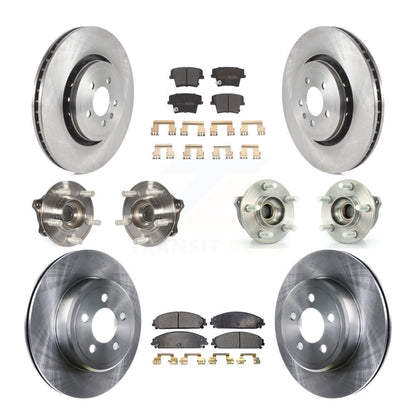[Avant + Arrière] Kit d'ensemble roulement de roue et moyeu pour 2015-2018 Dodge Charger AWD avec 3.6L avec 355mm Diameter Rotor KBB-119753