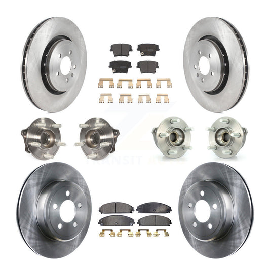 [Avant + Arrière] Kit d'ensemble roulement de roue et moyeu pour 2015-2018 Dodge Charger AWD avec 3.6L avec 355mm Diameter Rotor KBB-119753