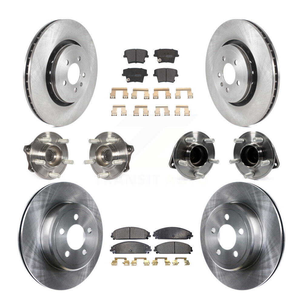 [Avant + Arrière] Kit d'ensemble roulement de roue et moyeu pour 2017-2018 Dodge Charger RWD avec 5.7L avec 355mm Diameter Rotor KBB-119754
