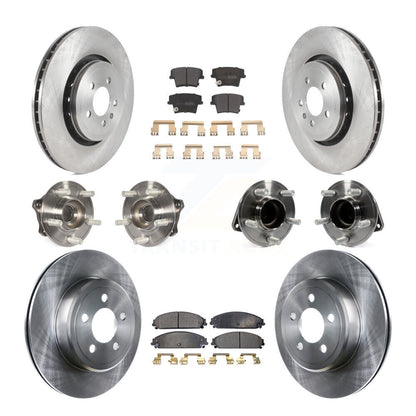 [Avant + Arrière] Kit d'ensemble roulement de roue et moyeu pour 2017-2018 Dodge Charger RWD avec 5.7L avec 355mm Diameter Rotor KBB-119754
