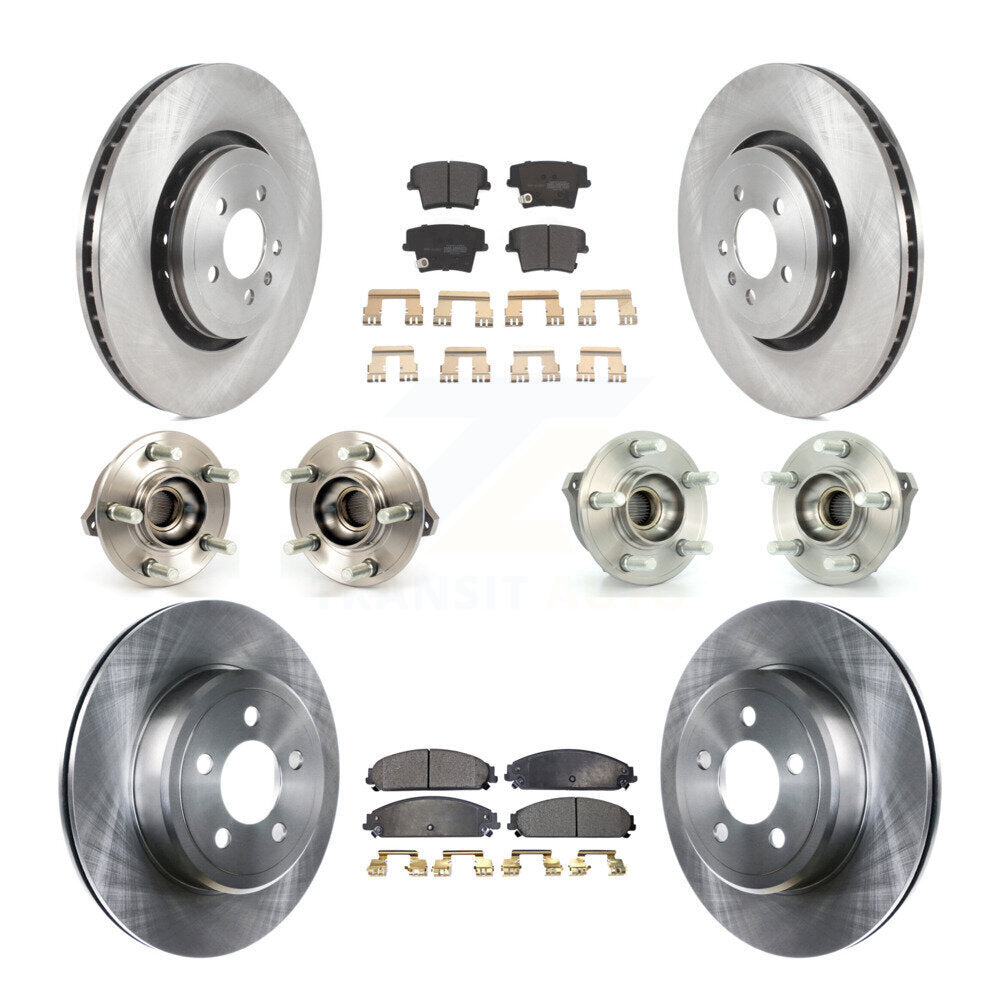 [Avant + Arrière] Kit d'ensemble roulement de roue et moyeu pour 2014 Dodge Charger AWD avec 3.6L avec 355mm Diameter Rotor KBB-119755