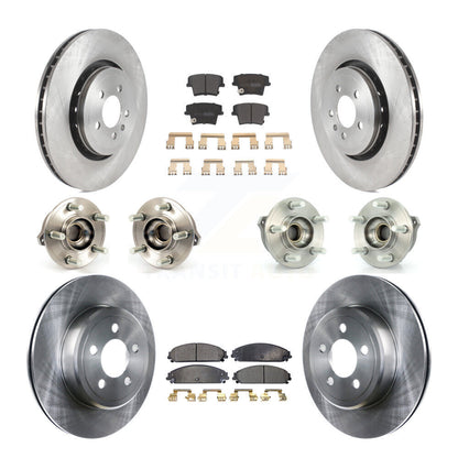 [Avant + Arrière] Kit d'ensemble roulement de roue et moyeu pour 2014 Dodge Charger AWD avec 3.6L avec 355mm Diameter Rotor KBB-119755