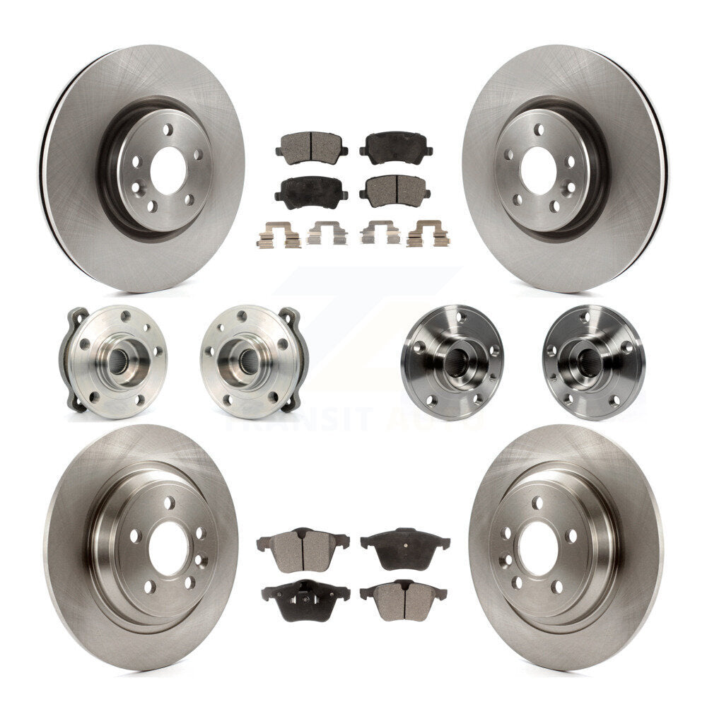 [Avant + Arrière] Kit d'ensemble roulement de roue et moyeu pour 2013-2014 Volvo S60 3.0L avec 336mm Diameter Rotor KBB-119756