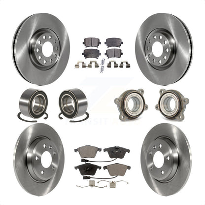 [Avant + Arrière] Kit d'ensemble roulement de roue et moyeu pour 2009 Audi A4 Quattro Convertible avec 300mm Diameter Rotor KBB-119763 par Transit Auto