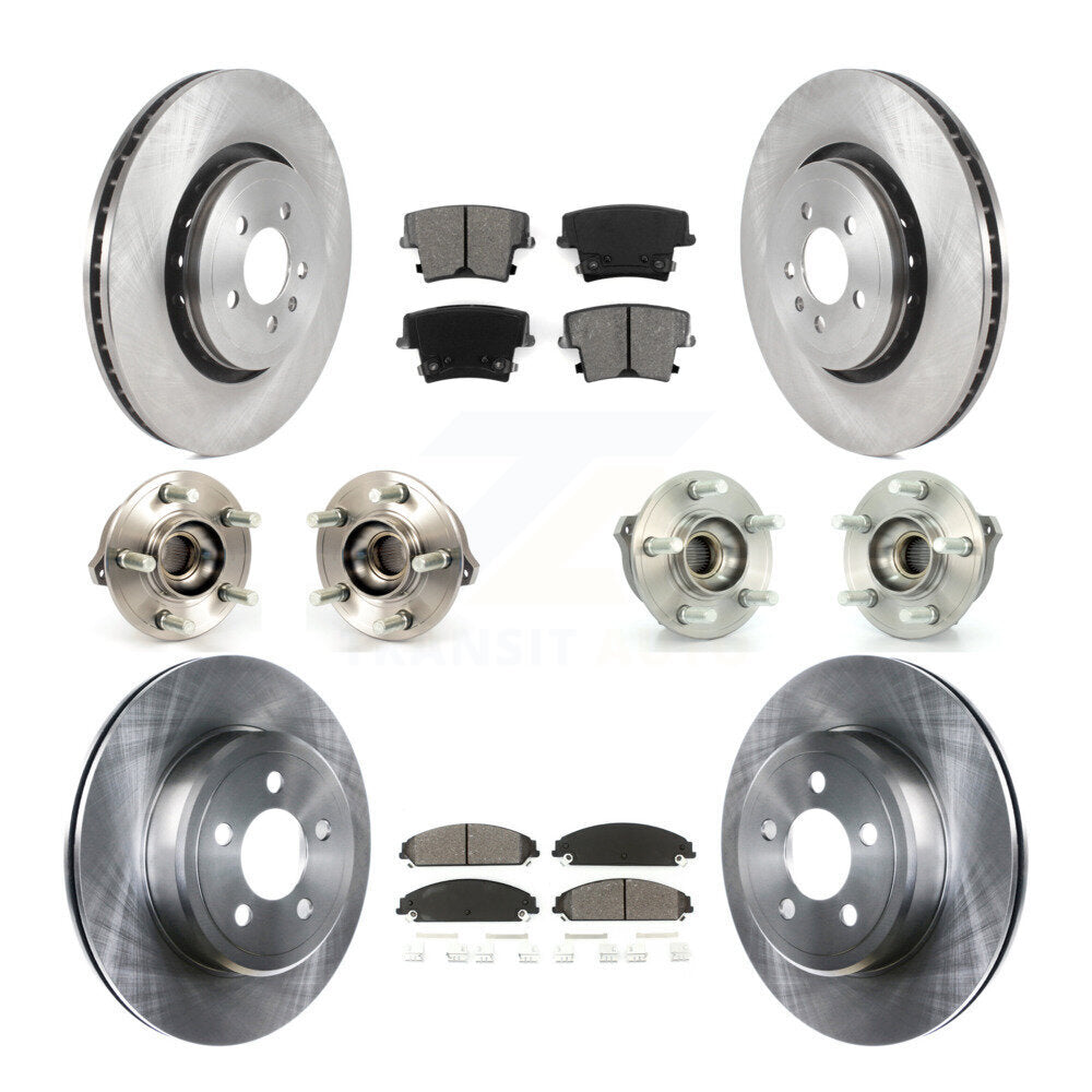 [Avant + Arrière] Kit d'ensemble roulement de roue et moyeu pour 2014 Dodge Charger AWD avec 3.6L avec 355mm Diameter Rotor KBB-119779