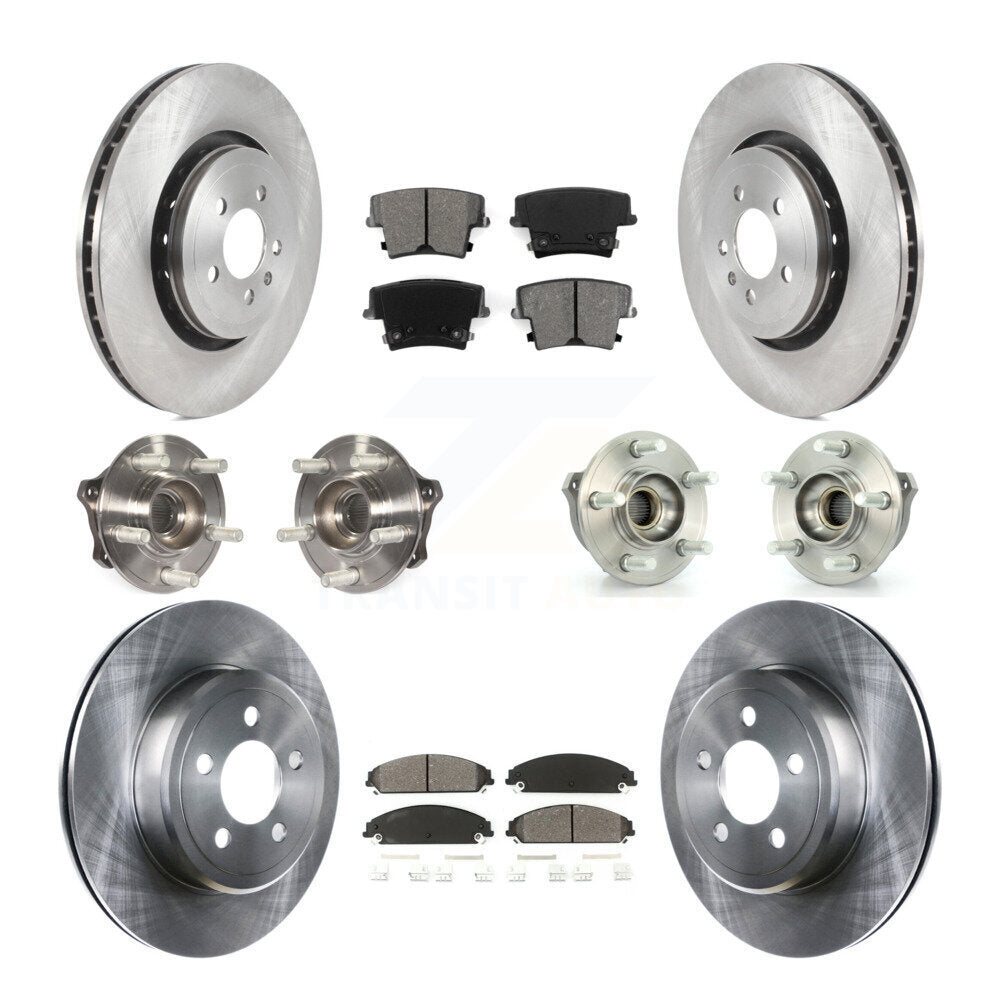 [Avant + Arrière] Kit d'ensemble roulement de roue et moyeu pour 2015-2018 Dodge Charger AWD avec 3.6L avec 355mm Diameter Rotor KBB-119780