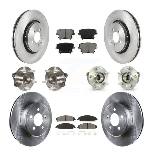 [Avant + Arrière] Kit d'ensemble roulement de roue et moyeu pour 2015-2018 Dodge Charger AWD avec 3.6L avec 355mm Diameter Rotor KBB-119780
