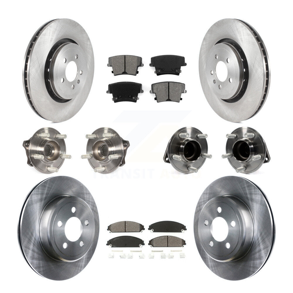 [Avant + Arrière] Kit d'ensemble roulement de roue et moyeu pour 2017-2018 Dodge Charger RWD avec 5.7L avec 355mm Diameter Rotor KBB-119781