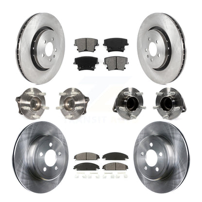 [Avant + Arrière] Kit d'ensemble roulement de roue et moyeu pour 2017-2018 Dodge Charger RWD avec 5.7L avec 355mm Diameter Rotor KBB-119781