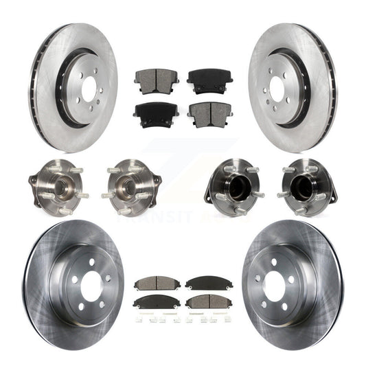 [Avant + Arrière] Kit d'ensemble roulement de roue et moyeu pour 2017-2018 Dodge Charger RWD avec 5.7L avec 355mm Diameter Rotor KBB-119781