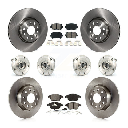 [Avant + Arrière] Kit d'ensemble roulement de roue et moyeu pour 2008 Audi A3 Quattro avec 286mm Diameter Rotor KBB-119785