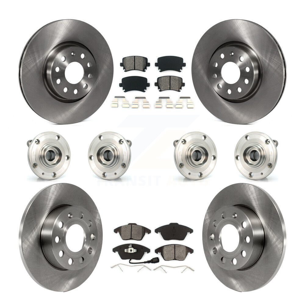 [Avant + Arrière] Kit d'ensemble roulement de roue et moyeu pour 2008 Audi A3 Quattro avec 260mm Diameter Rotor KBB-119786