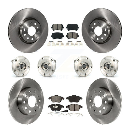 [Avant + Arrière] Kit d'ensemble roulement de roue et moyeu pour 2008 Audi A3 Quattro avec 260mm Diameter Rotor KBB-119786