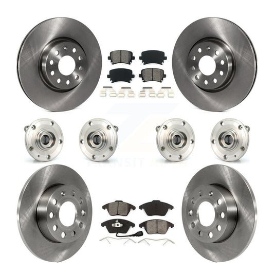 [Avant + Arrière] Kit d'ensemble roulement de roue et moyeu pour 2008 Audi A3 Quattro avec 260mm Diameter Rotor KBB-119786