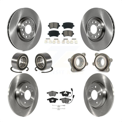 [Avant + Arrière] Kit d'ensemble roulement de roue et moyeu pour 2009 Audi A4 Quattro Convertible avec 300mm Diameter Rotor KBB-119791 par Transit Auto