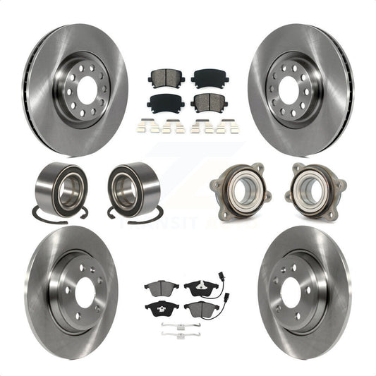 [Avant + Arrière] Kit d'ensemble roulement de roue et moyeu pour 2009 Audi A4 Quattro Convertible avec 300mm Diameter Rotor KBB-119791 par Transit Auto