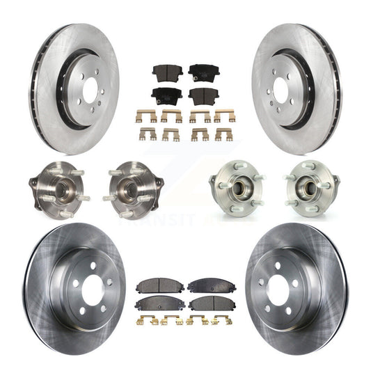 [Avant + Arrière] Kit d'ensemble roulement de roue et moyeu pour 2015-2018 Dodge Charger AWD avec 3.6L avec 355mm Diameter Rotor KBB-119797