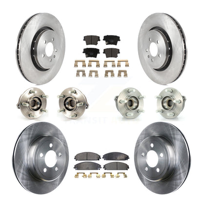 [Avant + Arrière] Kit d'ensemble roulement de roue et moyeu pour 2014 Dodge Charger AWD avec 3.6L avec 355mm Diameter Rotor KBB-119798