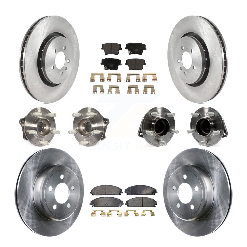 [Avant + Arrière] Kit d'ensemble roulement de roue et moyeu pour 2017-2018 Dodge Charger RWD avec 5.7L avec 355mm Diameter Rotor KBB-119799