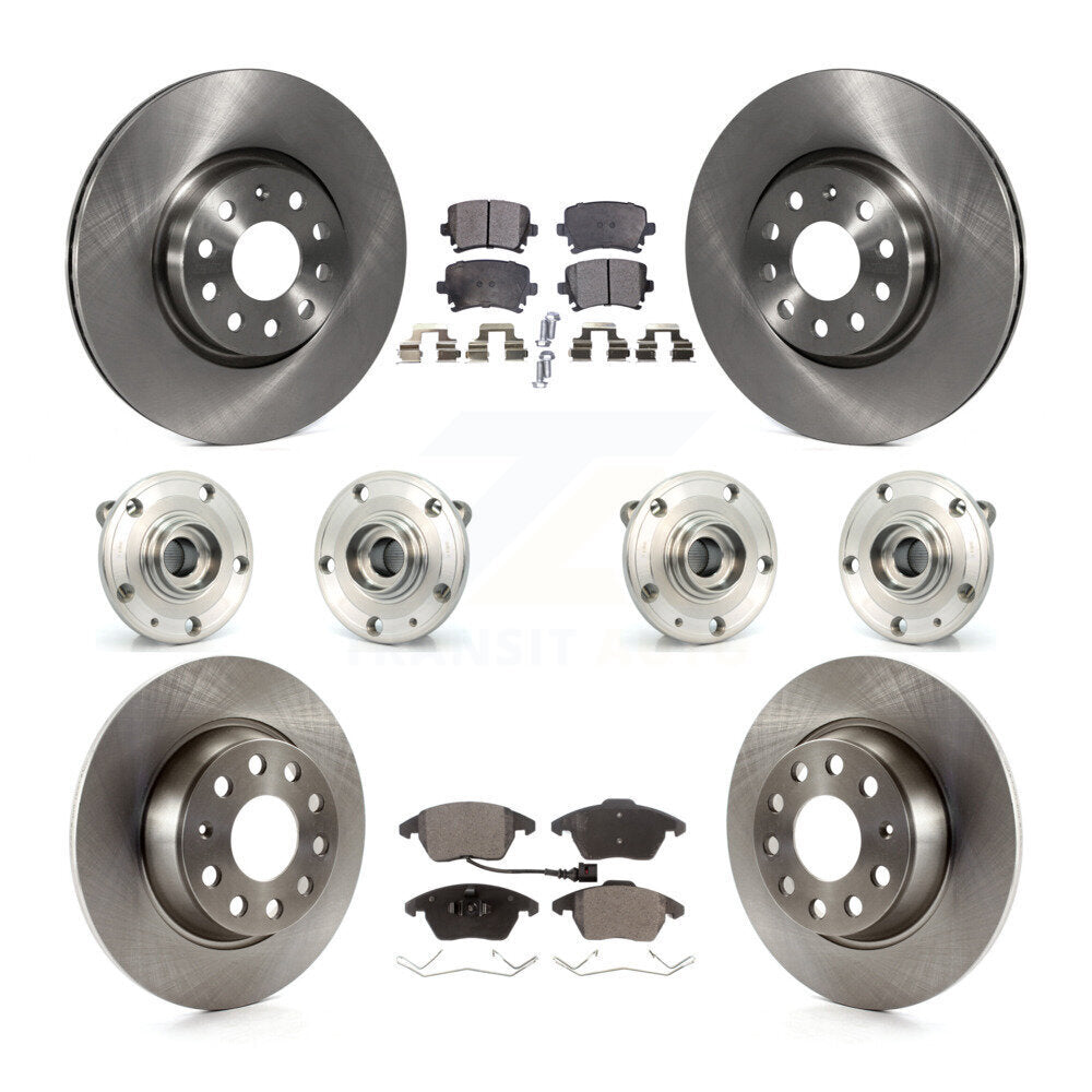 [Avant + Arrière] Kit d'ensemble roulement de roue et moyeu pour 2008 Audi A3 Quattro avec 286mm Diameter Rotor KBB-119801